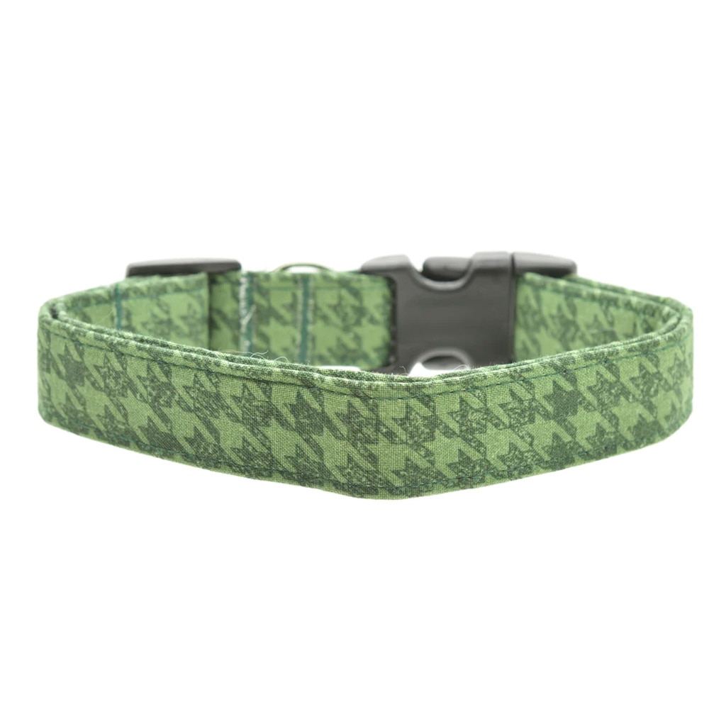 Dog Collar World, Green, Collar, Gifts, Medium, Collar, Houndstooth, 631161